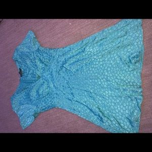 Blue mini flare dress